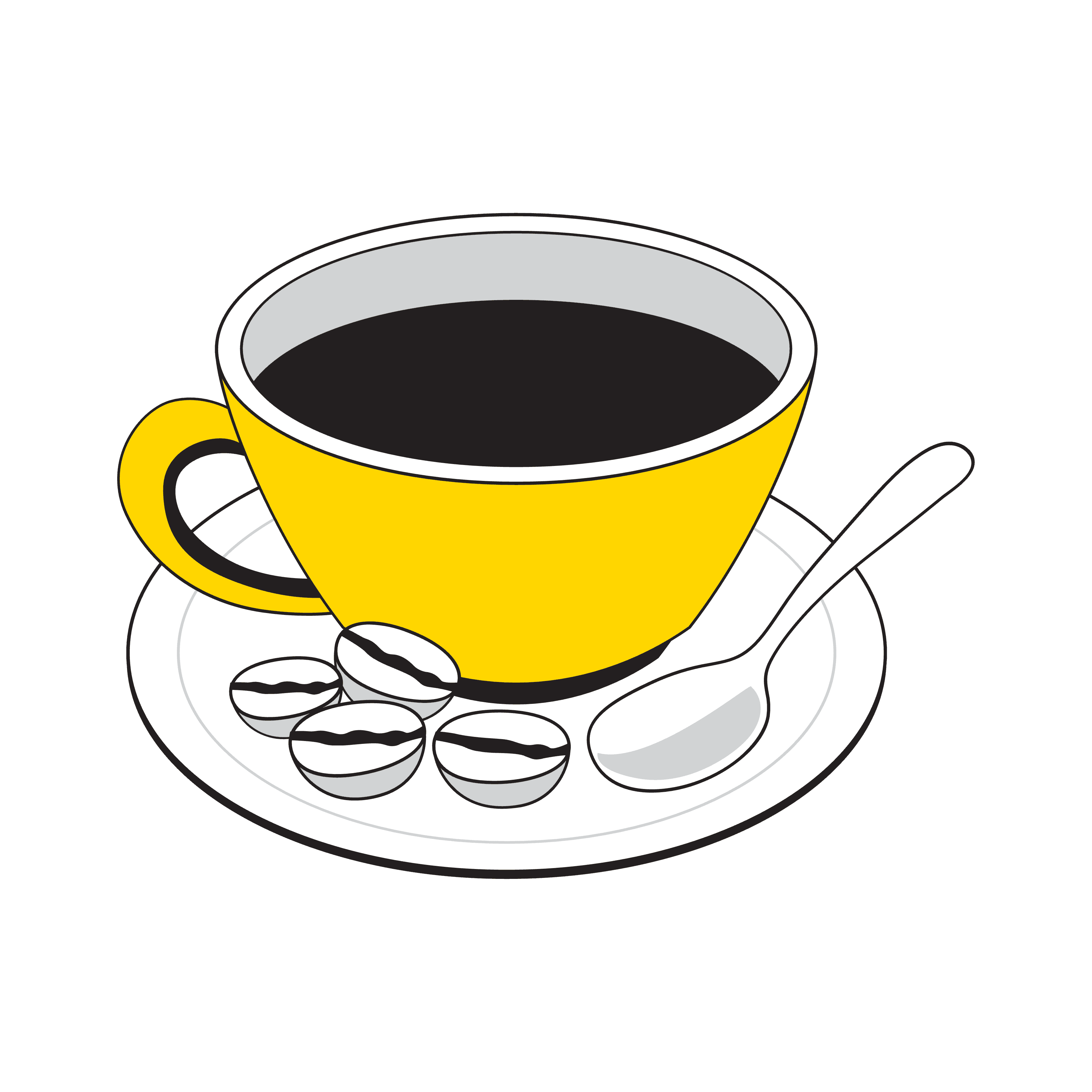Coffee cup illustration for setting up a business profile